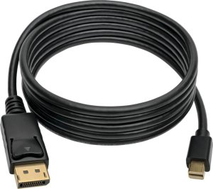 Kabel Eaton Tripp Lite Series Mini DisplayPort do DisplayPort Adapter Cable, 4K 60 Hz (M/M), DP Latching Connector, czarny, 6 ft. (1.8 m) - Kabel DisplayPort - DisplayPort (M) do Mini DisplayPort (M) - 1.83 m - zatrzask, 4K wsparcie 2