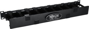 Eaton Tripp Lite Rack Enclosure Horizontal Cable Manager Steel w Finger Duct 1URM - Rack-Kabelfuhrungsplatte mit Abdeckung - Schwarz - 1U - 48.3 cm (19") 1