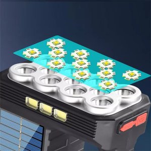 Latarka Tech-Led Latarka solarna przenośna wielofunkcyjna 2 w 1 lampa i szperacz ST11 Latarka solarna przenośna wielofunkcyjna 2 w 1 lampa i szperacz ST11 11