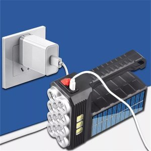 Latarka Tech-Led Latarka solarna przenośna wielofunkcyjna 2 w 1 lampa i szperacz ST11 Latarka solarna przenośna wielofunkcyjna 2 w 1 lampa i szperacz ST11 4