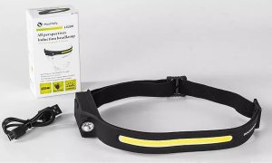 Latarka Tech-Led Czołówka LX200 sterowana czujnikiem 5 trybów LED COB ładowana z USB Czołówka LX200 sterowana czujnikiem 5 trybów LED COB ładowana z USB 5