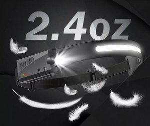 Latarka Tech-Led Czołówka LX200 sterowana czujnikiem 5 trybów LED COB ładowana z USB Czołówka LX200 sterowana czujnikiem 5 trybów LED COB ładowana z USB 7