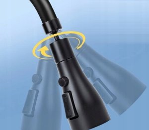 Noveen Przedłużka do baterii dwufunkcyjna XL1077 black 18