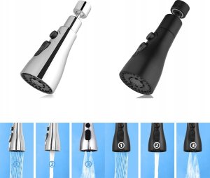 Noveen Przedłużka do baterii dwufunkcyjna XL1077 black 6