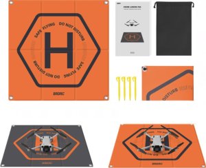 BRDRC SZTYWNA SKŁADANA MATA LOTNISKO DO DRONA DJI AVATA / MAVIC 3 / MINI 3 PRO ITP. 50CM 1