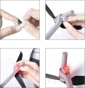 SunnyLife DODATKOWE OŚWIETLENIE LOKALIZATOR LAMPKI NOCNE SYGNALIZACYJNE DO DRONA DJI MAVIC MINI / 2 / SE / FIMI X8 6