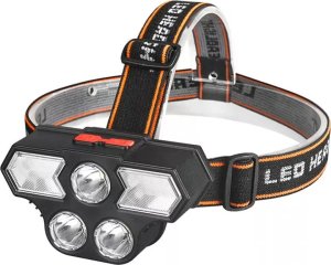 Latarka Tech-Led Latarka czołowa super jasne 3 LED światło ostrzegawcze ładowana z USB Latarka czołowa super jasne 3 LED światło ostrzegawcze ładowana z USB 1