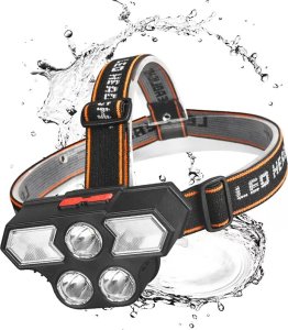 Latarka Tech-Led Latarka czołowa super jasne 3 LED światło ostrzegawcze ładowana z USB Latarka czołowa super jasne 3 LED światło ostrzegawcze ładowana z USB 7