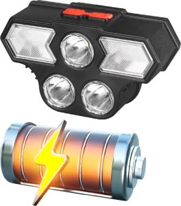 Latarka Tech-Led Latarka czołowa super jasne 3 LED światło ostrzegawcze ładowana z USB Latarka czołowa super jasne 3 LED światło ostrzegawcze ładowana z USB 8