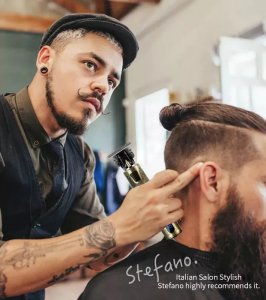 Maszynka do włosów Tech-Led Maszynka trymer barberski do włosów i brody z wyświetlaczem cyfrowym Maszynka trymer barberski do włosów i brody z wyświetlaczem cyfrowym 3