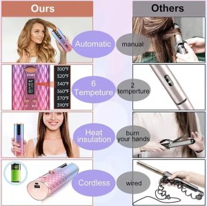 Lokówka Tech-Led Automatyczna lokówka do włosów z powłoką ceramiczną bezprzewodowa Automatyczna lokówka do włosów z powłoką ceramiczną bezprzewodowa 10