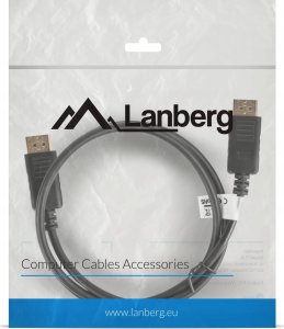 Lanberg KABEL DISPLAYPORT 4K UHD Przewód DP 1m 100%CU GOLD 1