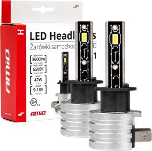 AMiO Żarówki samochodowe led seria h-mini h1 6500k canbus amio-03329 1