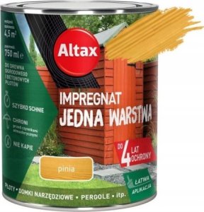 ALTAX Impregnat jedna warstwa do drewna i betonu pinia 0,75l 1