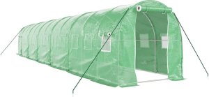 vidaXL Szklarnia ze stalową ramą, zielona, 24 m, 12x2x2 m 2
