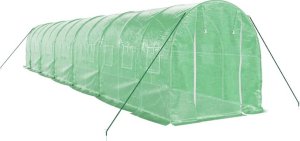 vidaXL Szklarnia ze stalową ramą, zielona, 24 m, 12x2x2 m 3
