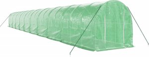 vidaXL Szklarnia ze stalową ramą, zielona, 40 m 20x2x2 m 3