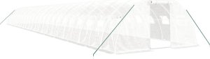 vidaXL Szklarnia ze stalową ramą, biała, 96 m, 24x4x2 m 2