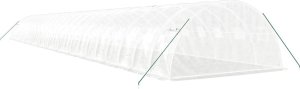 vidaXL Szklarnia ze stalową ramą, biała, 96 m, 24x4x2 m 6