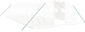 vidaXL Szklarnia ze stalową ramą, biała, 40 m, 10x4x2 m 2