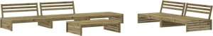 vidaXL 6-cz. zestaw mebli do ogrodu, z poduszkami, impregnowana sosna 3