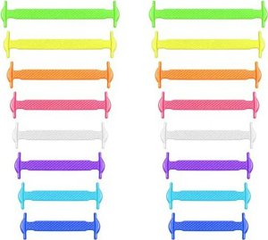 ATL DA10B Sznurowadła silikonowe bez          wiązania rainbow 2