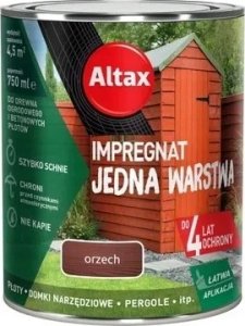 ALTAX Impregnat jedna warstwa do drewna i betonu orzech 0,75l 1