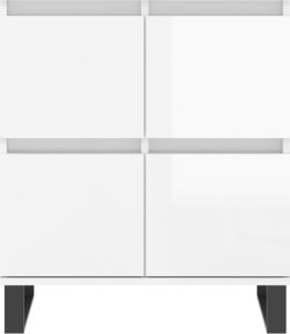 vidaXL Szafki, 3 szt., białe z połyskiem, materiał drewnopochodny 6