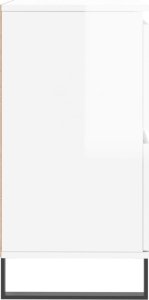 vidaXL Szafki, 3 szt., białe z połyskiem, materiał drewnopochodny 7