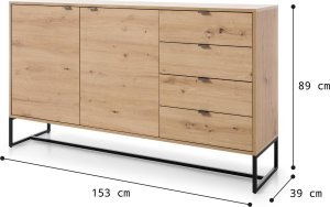 Ravio Stylowa komoda Nord K153 z trzema szufladami 7