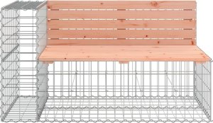 vidaXL Ławka ogrodowa z gabionem, 244x71x65,5 cm, drewno daglezjowe 4