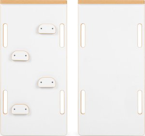 OBUBU Zjeżdżalnia ze ścianką wspinaczkową do bujaka biała M 2