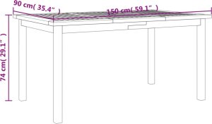 vidaXL 7-cz. zestaw mebli ogrodowych, lite drewno akacjowe 11