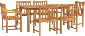 vidaXL 7-cz. zestaw mebli ogrodowych, lite drewno akacjowe 2