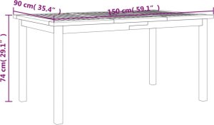 vidaXL 5-cz. zestaw mebli ogrodowych, lite drewno akacjowe 11
