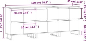 vidaXL Szafki, 3 szt., szary dąb sonoma 11