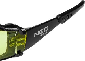 Neo Okulary ochronne z wkładką piankową, żółte soczewki, klasa odpornosci FT 8