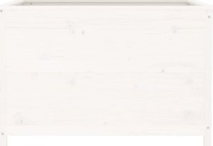 vidaXL Podwyższona donica ogrodowa, biała, 119,5x82,5x78 cm, sosna 5
