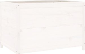 vidaXL Podwyższona donica ogrodowa, biała, 119,5x82,5x78 cm, sosna 6