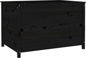vidaXL Podwyższona donica ogrodowa, czarna, 119,5x82,5x78 cm, sosna 6
