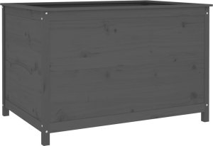 vidaXL Podwyższona donica ogrodowa, szara, 119,5x82,5x78 cm, sosna 2