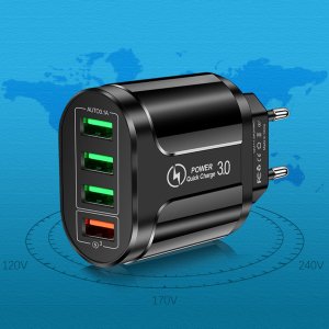Ładowarka Heckermann Adapter Zasilania 230V - Usb Heckermann Hc385 4