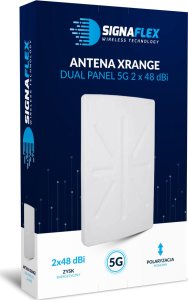 Antena RTV Heckermann Komplet Antena Signaflex Xrange 2X48Dbi 4G/5G 12M Fmeż + Konektor Wybór 10