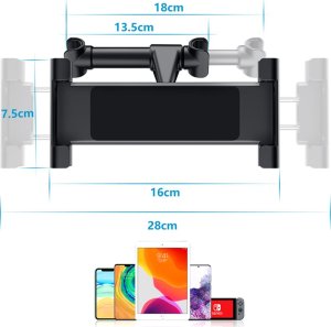 Heckermann Samochodowy Uchwyt Na Zagłówek Do Telefonu Lub Tabletu Heckermann 21A002 10