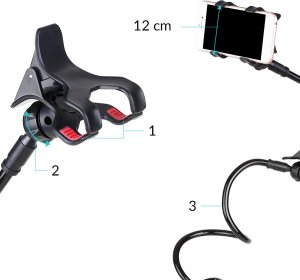 Heckermann Uchwyt Regulowany Do Telefonu Różowy New 10