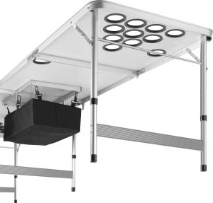 Tectake Stół do ping ponga Beer Ball Blitz z regulowaną wysokością składany - czarny 5