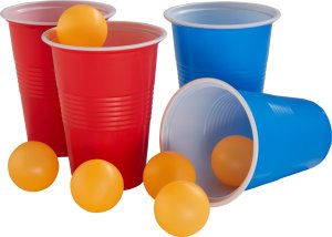 Tectake Stół do ping ponga Beer Ball Blitz z regulowaną wysokością składany - czarny 8