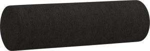 vidaXL 3-osobowa sofa z poduszkami, czarna, 180 cm, tkanina 6