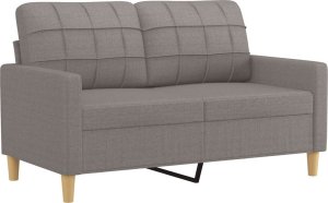 vidaXL 3-cz. komplet wypoczynkowy z poduszkami, taupe, tkanina 4