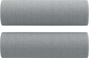 vidaXL 3-osobowa sofa z poduszkami, jasnoszara, 180 cm, tkanina 5